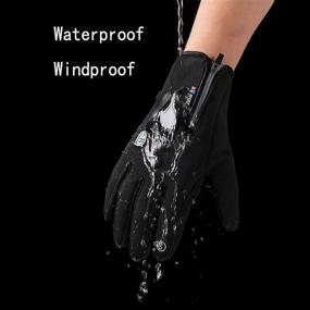 img 3 attached to 🧤 Ultimate Winter Gloves for Men & Women: Andyshi Outdoor Gloves—Windproof, Waterproof, and Touch Screen Compatible for Cycling, Phone Use, & More!