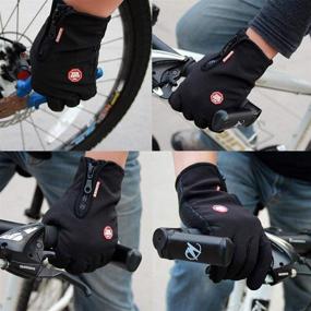 img 1 attached to 🧤 Ultimate Winter Gloves for Men & Women: Andyshi Outdoor Gloves—Windproof, Waterproof, and Touch Screen Compatible for Cycling, Phone Use, & More!