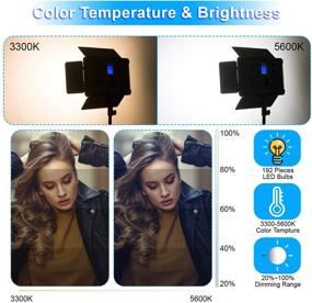 img 3 attached to Повысьте качество вашего видео с помощью набора LED-видеоосвещения VILTROX - 45 Вт / 4700 люмен, беспроводной пульт ДУ, 🎥 двухцветная диммируемая 3300K-5600K светодиодная панель, подставка, сумка - идеально подходит для видеостудии, фотографии и YouTube.