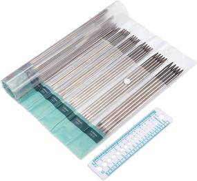 img 4 attached to 🧶 Coopay Double Pointed Knitting Needles Set: 55PCS Stainless Steel Needles for Beginners & Professionals - 2MM-6MM Knitting Kit with Case & Gauge