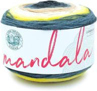 пряжа lion brand mandala serpent: яркая 1 упаковка для рукодельников и вязальщиков. логотип