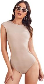 img 4 attached to 👗 Sleeveless Unitard Jumpsuit for Women - Milumia Bodysuit Apparel