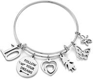 🎁 stainless steel expandable charm bracelets for girls and women - perfect birthday gifts for 10th, 13th, 18th, and 21st birthdays - ideal gift for friends, moms, daughters, nieces, wives, and grandmas - jewelry present logo