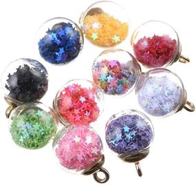 img 1 attached to 104pcs Multicolored Glass Ball & Rhinestone Beads Craft Accessory Kit – DIY Necklace, Bracelet, Earring Craft Supply – Shiny Stone Pendants – Jewelry Making (16mm, A400)