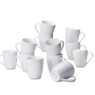 ☕ amazoncommercial premium porcelain coffee set in classic white - 12 piece logo