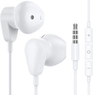 apetoo wired earbuds with mic, noise cancelling headphones for samsung galaxy a11 a20 a71, s10 s9 🎧 s8 plus, google pixel 4a, lg stylo 6 5, moto g power play stylus, computer - aux earphones logo