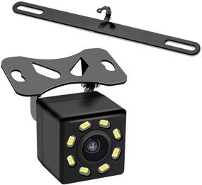 img 4 attached to 📷 License Plate Backup Camera: Universal, Waterproof, Night Vision, High Sensitive 8 LEDs