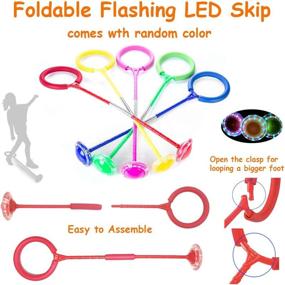 img 1 attached to 💃 Todos Aman Pogo Ball & Foldable Flashing LED Skip: Cool Fun Challenge for Fitness & Balance - Burn Fat, Great Deal & Gift!