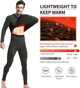 img 2 attached to ❄️ Visionreast Men's Ultra-Soft Thermal Underwear Set for Skiing Winter, Warm Base Layers Long Johns Set