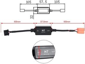 img 2 attached to 🔦 Auxbeam H7 LED фары Canbus Ошибка бесплатный Резистор Декодер - Anti-Flickering, 2 шт./набор Улучшенные драйверы светодиодного света