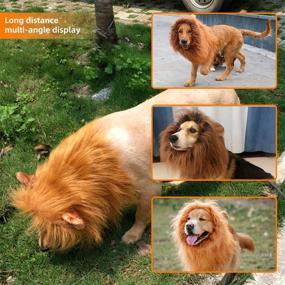 img 1 attached to 🎃 Lion Mane Dog Halloween Costume: Perfect Wig Clothes for Large & Medium Dogs to Rock the Halloween Party with Funny Cosplay!