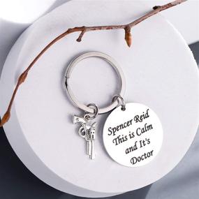 img 1 attached to 🔑 Dr. Spencer Reid Inspired Keychain - Criminal Minds Jewelry for Fans - Calm & Intellectual Gift