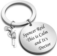 🔑 dr. spencer reid inspired keychain - criminal minds jewelry for fans - calm & intellectual gift logo