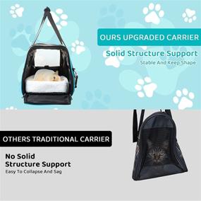 img 1 attached to 🐾 Hillstar Pet Carrier Airline Approved: Foldable Soft-Sided Dog Carrier, Portable Travel Carrier for Cats, Dogs, Rabbits – Safe and Convenient