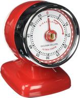 timeless style: kikkerland vintage streamline kitchen timer in ravishing red logo