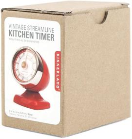 img 1 attached to Timeless Style: Kikkerland Vintage Streamline Kitchen Timer in Ravishing Red