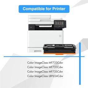 img 3 attached to Картридж совместимый с принтером 🖨️ TRUE IMAGE заменяет картридж Canon 046 046H для тонера MF733Cdw - набор из 5 штук для принтеров Canon Color ImageCLASS MF733Cdw MF731Cdw MF735Cdw LBP654Cdw MF733 (черный, голубой, пурпурный, желтый)