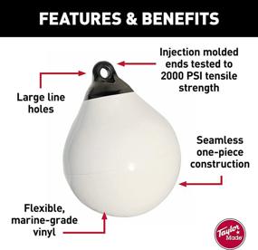 img 2 attached to 🚤 Taylor Made Tuff End Inflatable Vinyl Boat Buoy - White, 18" Diameter