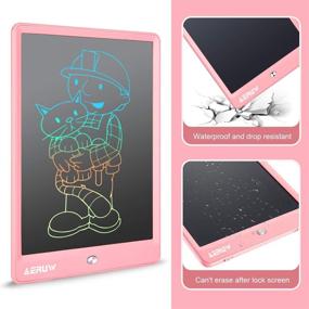 img 1 attached to 🎁 10 Inch Colorful LCD Writing Tablet - Electronic Doodle Board, Memory Lock - Perfect Gift for Kids & Adults in Home, School or Office (Pink)