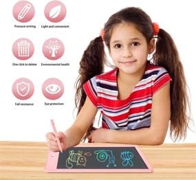 img 3 attached to 🎁 10 Inch Colorful LCD Writing Tablet - Electronic Doodle Board, Memory Lock - Perfect Gift for Kids & Adults in Home, School or Office (Pink)