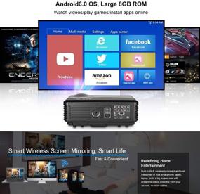 img 3 attached to Enhanced Bluetooth Movie Projector: Outdoor WiFi LED 1080P HD Home Theater Video Proyector with Airplay, Wireless Connectivity for Phone, TV Stick, Laptop, Gaming | HDMI, USB, Digital LCD | Perfect for Indoor/Outdoor Cinema, Halloween