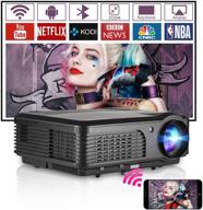 enhanced bluetooth movie projector: outdoor wifi led 1080p hd home theater video proyector with airplay, wireless connectivity for phone, tv stick, laptop, gaming | hdmi, usb, digital lcd | perfect for indoor/outdoor cinema, halloween logo