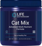 🐱 optimal kitty nutrient blend – life extension cat mix – gluten-free, non-gmo – net weight: 100 grams (85 servings) logo