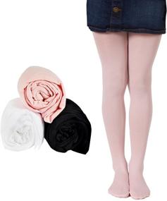 img 4 attached to Mallary Girls Microfiber Tights 🧦 3-Pack: Vibrant Colors for Ultimate Comfort