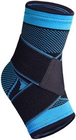 img 4 attached to 🧦 Plantar Fasciitis Sock: Arch Support, Swelling Relief, Achilles Tendon Brace - Blue-Single