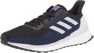 adidas boost running black solar men's shoes for athletic логотип