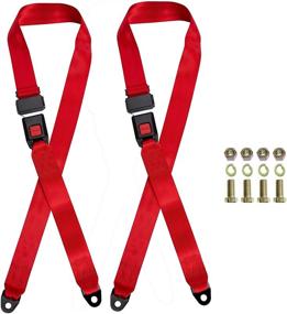 img 4 attached to Avena 2 Point Adjustable Seat Belt Kit: Enhance Safety for Golf Carts, Go Karts, UTVs, and More!