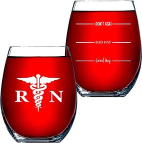 img 4 attached to 👩 Nurse Gifts For Women RN – Funny Wine Glass 15 OZ – Good Day, Bad Day, Don’t Ask Novelty Gift for Nurses, Nursing Students, CoWorkers – Ideal RN Nursing Gifts by Funny Bone Products