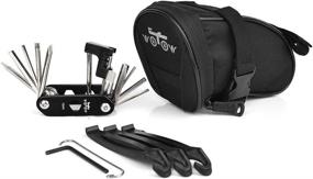 img 4 attached to 🚲 WOTOW Bike Repair Tool Kit Saddle Bag Set: 14 in 1 Multitool with Chain Breaker, Hex Key Wrench, and Under Seat Pouch Pack Tire Levers – Ideal Cycling Maintenance Accessories for Road, Mountain, and Commuter Bikes