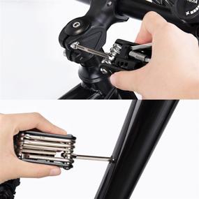 img 3 attached to 🚲 WOTOW Bike Repair Tool Kit Saddle Bag Set: 14 in 1 Multitool with Chain Breaker, Hex Key Wrench, and Under Seat Pouch Pack Tire Levers – Ideal Cycling Maintenance Accessories for Road, Mountain, and Commuter Bikes