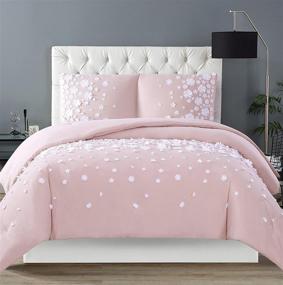 img 4 attached to 🌸 Chic Confetti Flowers Blush Comforter Set by Christian Siriano - Queen and Full Size