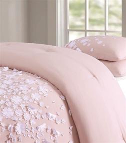 img 1 attached to 🌸 Chic Confetti Flowers Blush Comforter Set by Christian Siriano - Queen and Full Size