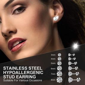 img 2 attached to 🔫 Complete Ear Piercing Kit with Stainless Steel Stud Earrings - Professional Gun Set for Salon and Home Use (Black)