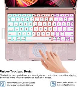 img 3 attached to 🌹 Rose Gold Keyboard Case for iPad Pro 11 2021 3rd Gen, with Touchpad, Pencil Holder. Compatible with iPad Pro 11 inch 1st/2nd/3rd Gen & 10.9 inch Air 4th Gen.