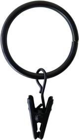 img 3 attached to 🔗 36 штук металлических кольца для занавесок с зажимами для оконных занавесок - прочные, декоративные, нержавеющие старинные кольца с зажимами, совместимые с штангами для занавесок диаметром 1 дюйм - черного цвета.