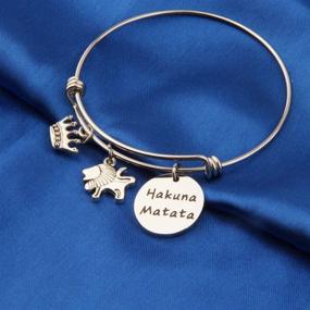 img 1 attached to 🌈 Hakuna Matata Mantra Bracelet Necklace - Movie Inspired Jewelry for No Worries