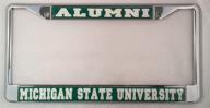 🎓 alumni license plate frame for michigan state university logo