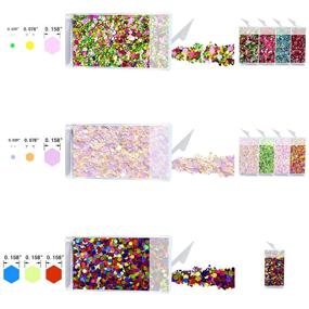 img 2 attached to ✨ Holographic Multicolor Festival Sequins Craft Glitter - Wenida 9 Colors 105g Chunky Glitter for Arts, Face, Hair, Body, and Nails