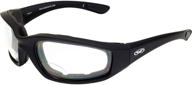 global vision kickback z photochromic bifocal padded riding glasses: clear to smoke lens, ansi z87.1 (+2.5 bifocal) – ultimate eye protection for riders logo