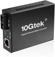 🔌 gigabit singlemode fiber media converter, 1000m dual sc to 10/100/1000m rj45, 1310-nm smf, up to 20km range logo