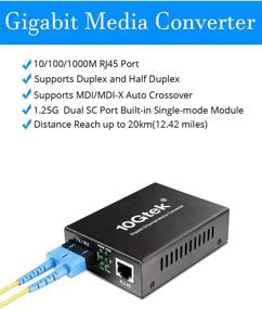 img 3 attached to 🔌 Одномодовый медиаконвертер Gigabit, 1000M Dual SC к 10/100/1000M RJ45, 1310-нм одномодовое волокно, дальность до 20 км.