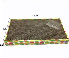 img 2 attached to Irispets Cat Scratcher Cardboard with Catnip Included: Wide Scratching Pad and Toy - 3 Pack