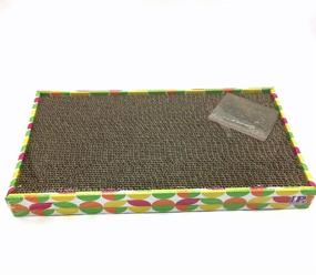 img 1 attached to Irispets Cat Scratcher Cardboard with Catnip Included: Wide Scratching Pad and Toy - 3 Pack