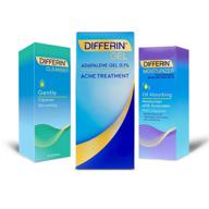 🧴 differin gel 3 step regimen: skin care set for acne prone sensitive skin with spf 30 sunscreen, facial cleanser, and acne treatment logo