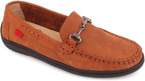 img 3 attached to Kids Genuine Leather Driving Moccasins: Casual Comfort & Support 👞 in Classic Fashion - Slip On Boys Buckle Loafer (Little Kid/Big Kid)