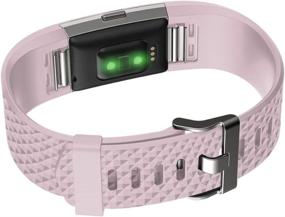 img 2 attached to 👟 RedTaro Fitbit Charge 2 Replacement Bands – Adjustable Sport Wristbands for Women and Men, Compatible with Fitbit Charge 2 Classic & Special Edition, Available in Pink, Various Sizes
